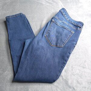 Old Navy Womens Mid-Rise Rockstar Super Skinny Jeans 16 Mid Rise Distressed